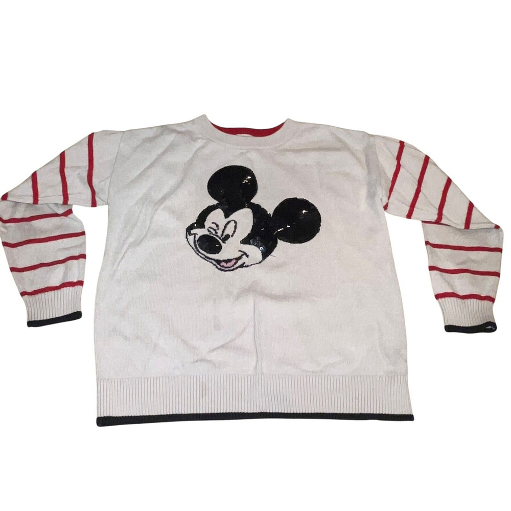 Gap Kids Disney Mickey Mouse Sweater Sequin Size Small‎ Flawed READ